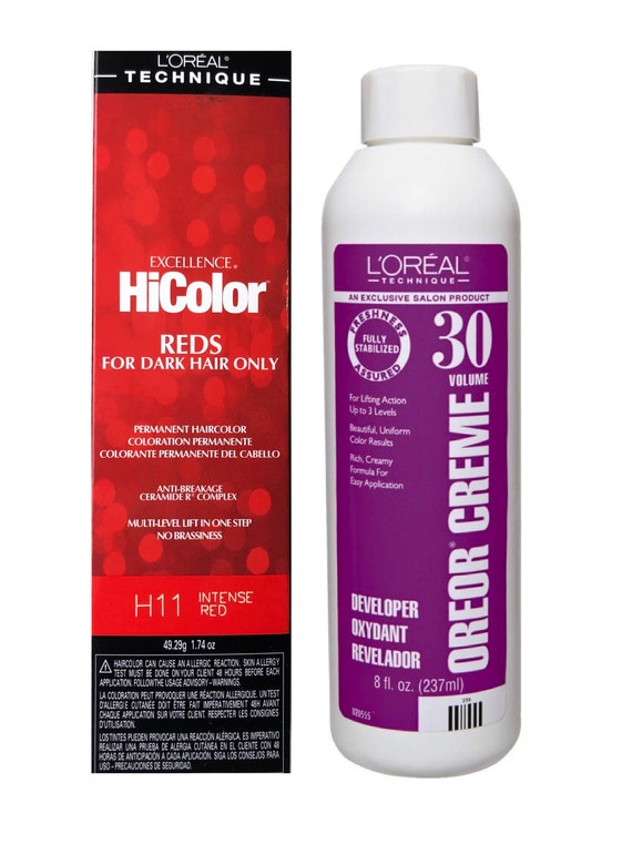 L'oreal Hicolor Red Permanent Hair Colour Dye Dark Hair - Etsy L'oreal Hicolor Red Permanent Hair Colour Dye Dark Hair - Etsy