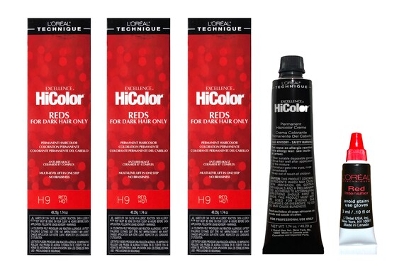 L Oreal Technique Hicolor Red Hot H9 Permanent Hair Colour Etsy L Oreal Technique Hicolor Red Hot H9 Permanent Hair Colour Etsy