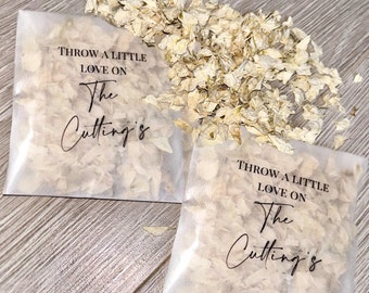 Personalised Biodegradable Wedding Flower Confetti, Real Flowers, Confetti Packets