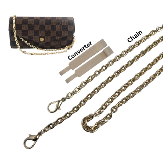 From HER Purse Insert Conversion Kit with Gold Chain for Sarah Emilie  Wallet to Crossbody (BLACK)