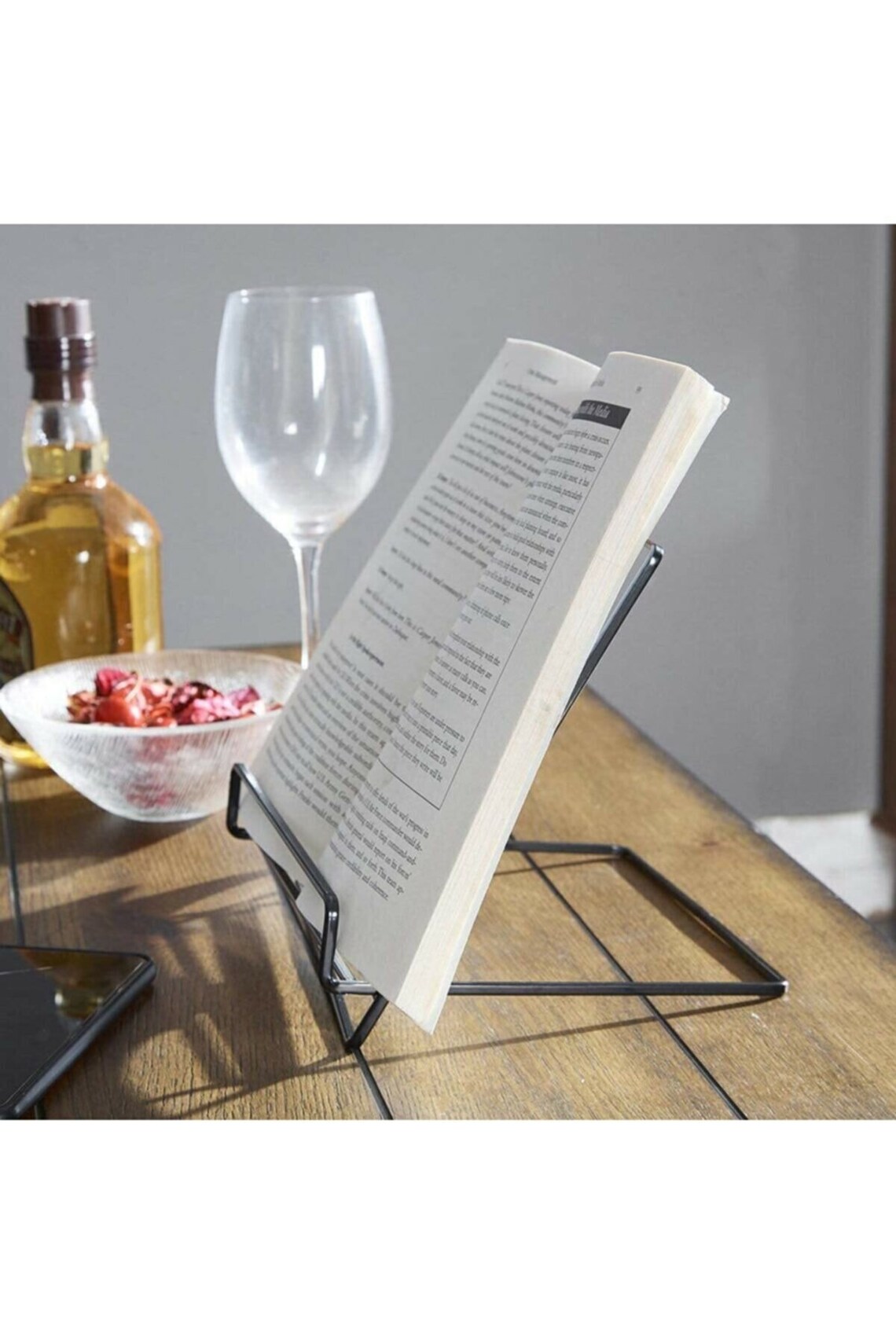 Metal Cookbook Holder Foldable Angled Book Reading Stand Etsy