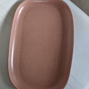 Russel Wright American Modern Coral Platter: Steubenville Pottery Tray