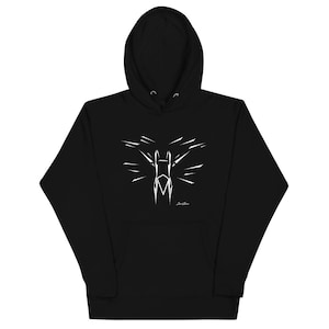 Sultan Face Eyes Cotton Heritage Hoodie, Unisex Hoodie, Sultan Chicken, Chicken Hoodie, Chicken Gifts, Contemporary, Abstract, Native Art