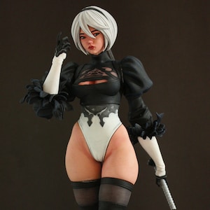 2B - Hand-Painted Collectible Statue 11&quot; (28cm)  | No Extra Charges – Tariffs Already Covered