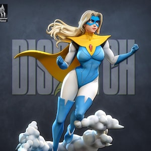 Dispatch : Blonde Statue - Hand-Painted Gaming Figure, Custom Geek Gift