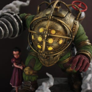Big Daddy & Little Sister – Hand-Painted 13.7&quot; (35 cm) Collectible Statue No Extra Charges – Tariffs Already Covered