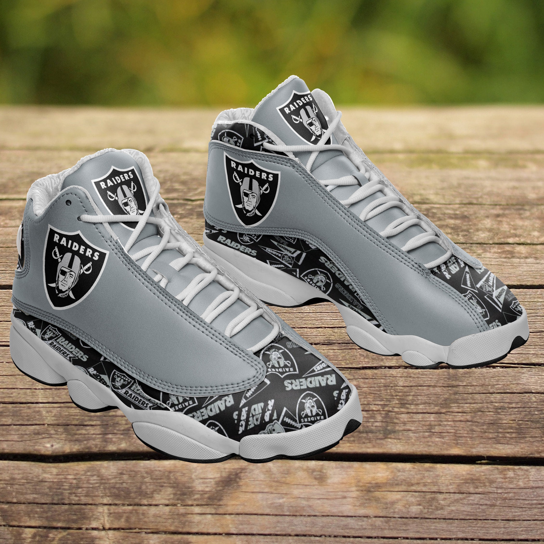 Las Vegas Raiders Air JD13 Shoes Las Vegas Raiders JD13 Vegan Etsy