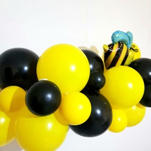 Balloon Garland yellow and black DIY kit for bee party | Etsy