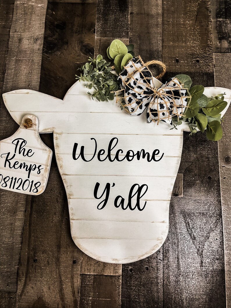 Cow Head Door Hanger Door Hangers Wall Decor Etsy