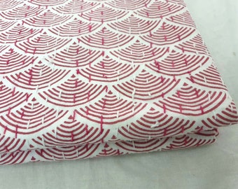 Indian Handmade Pink Wi-Fi  Print Kantha Quilt, Homemade Cotton Quilt/Hand Crafted Kantha Bedspread, Wooden Hand Block Printed Blanket Throw