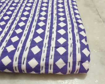 Indian Kantha Quilt Blue Color Handmade Bedspread Queen Cotton Kantha Quilt Bedding Bedspread Gudari Indian Handmade Cotton  Kantha Quilt