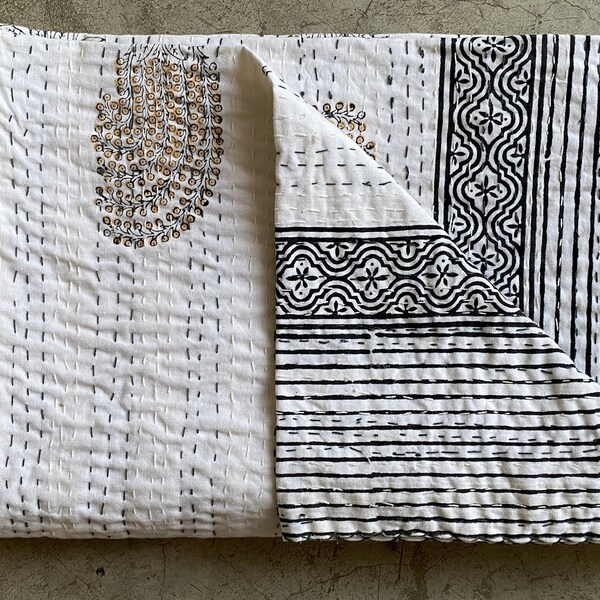 Indian Cotton Bedspread Etsy