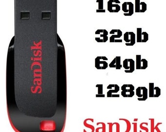 SanDisk Cruzer Blade USB 16GB 32GB 64GB 128GB 2.0 Flash Drive Memory Stick