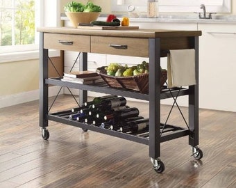 Industrial Kitchen Island Etsy