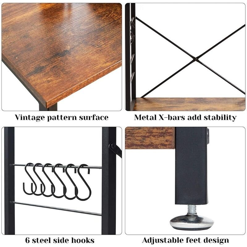 2021 INDUSTRIAL estante de panadero de cocina de 3 niveles con | Etsy