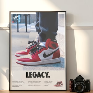 Retro Sneaker Poster Series | Air Jordan 1 Chicago | Exclusively at SneakerGallery