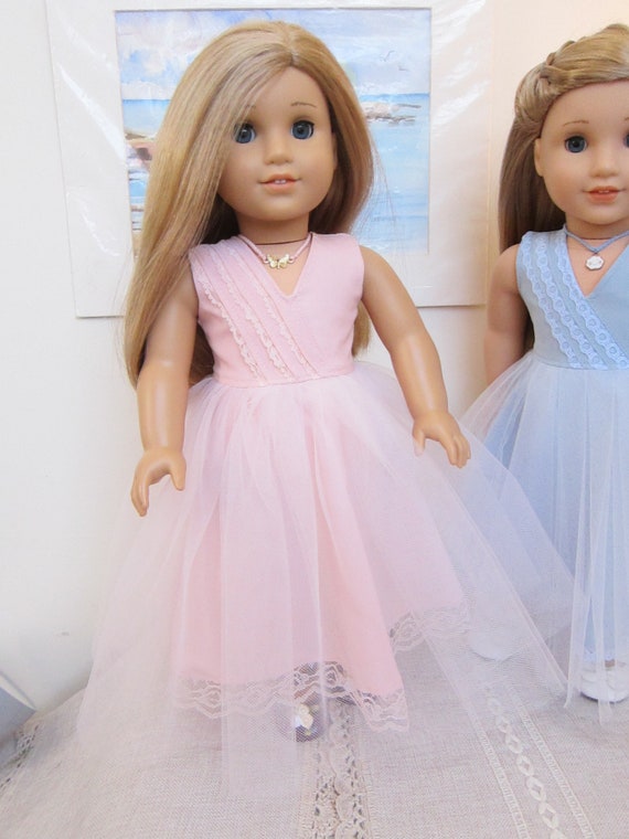 Pink Doll Dress for American Girl Doll. Doll Dress, Custom Design by Angels  Dream Galleries. Limited Edition. Dress for 18doll 