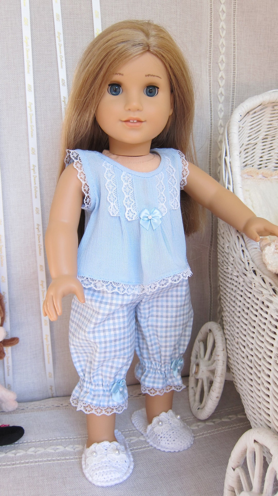 Buy Pajama Set for American Girl Doll. Nightwear for 18 Online in