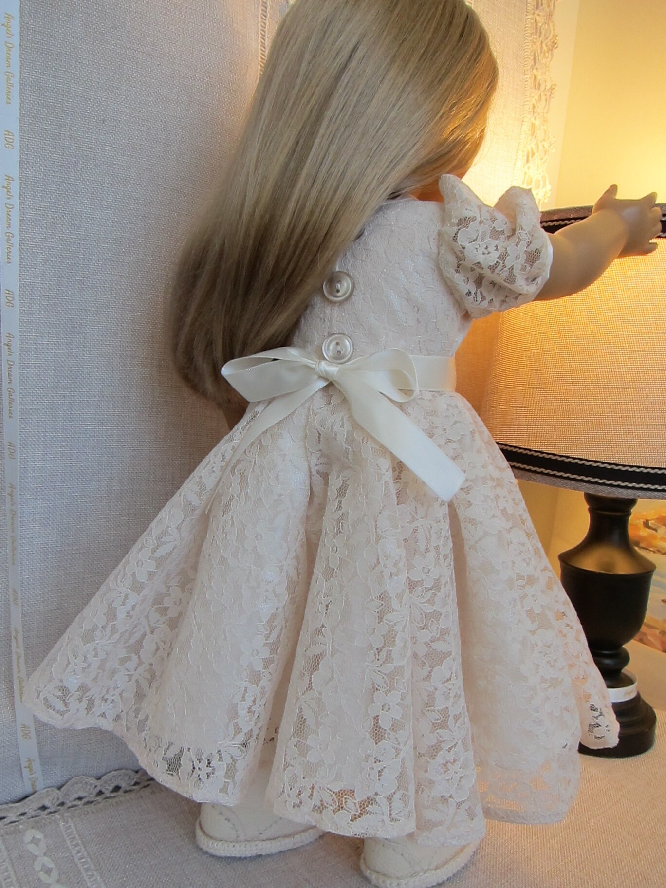 Handmade Lace Doll Dress for 18 Inch Dolls - Beige Elegant Design - Etsy Handmade Lace Doll Dress for 18 Inch Dolls - Beige Elegant Design - Etsy