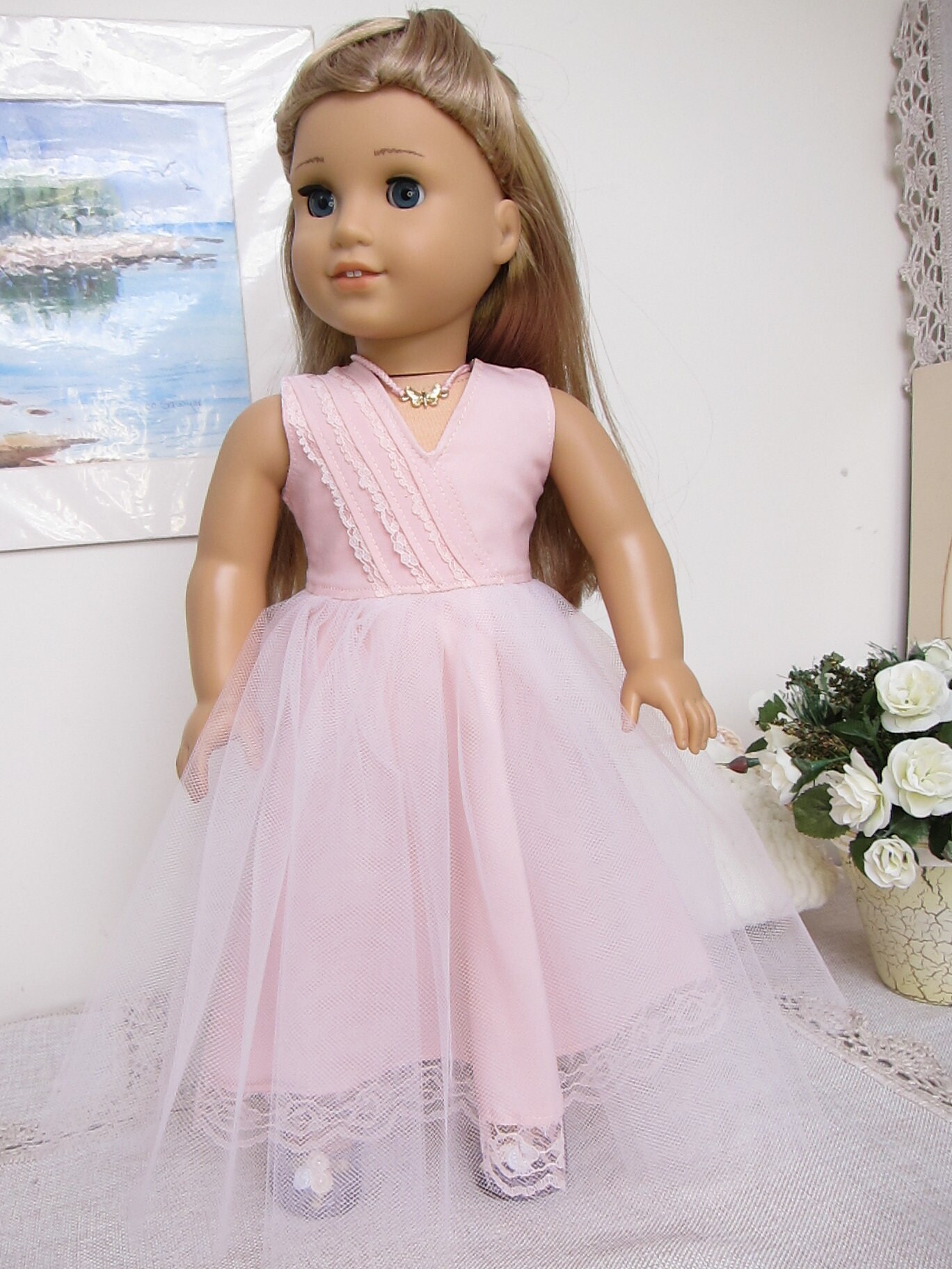 American girl sales pink dress
