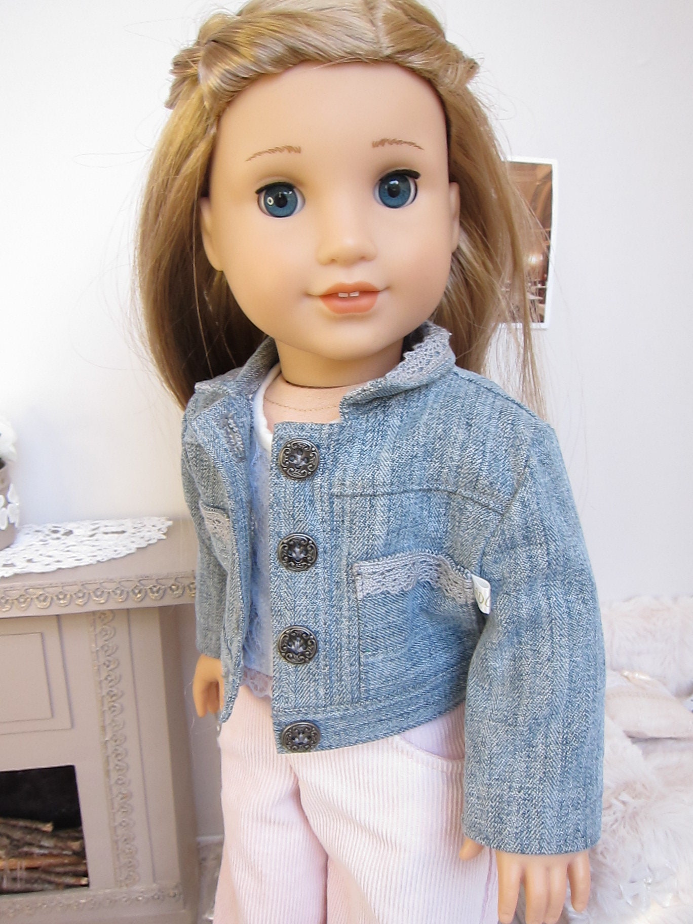 Vintage Jean Jacket for American Girl Doll. Cotton. by Angels Dream Galleries. Limited Edition. Fits 18 Dolls. Etsy Canada