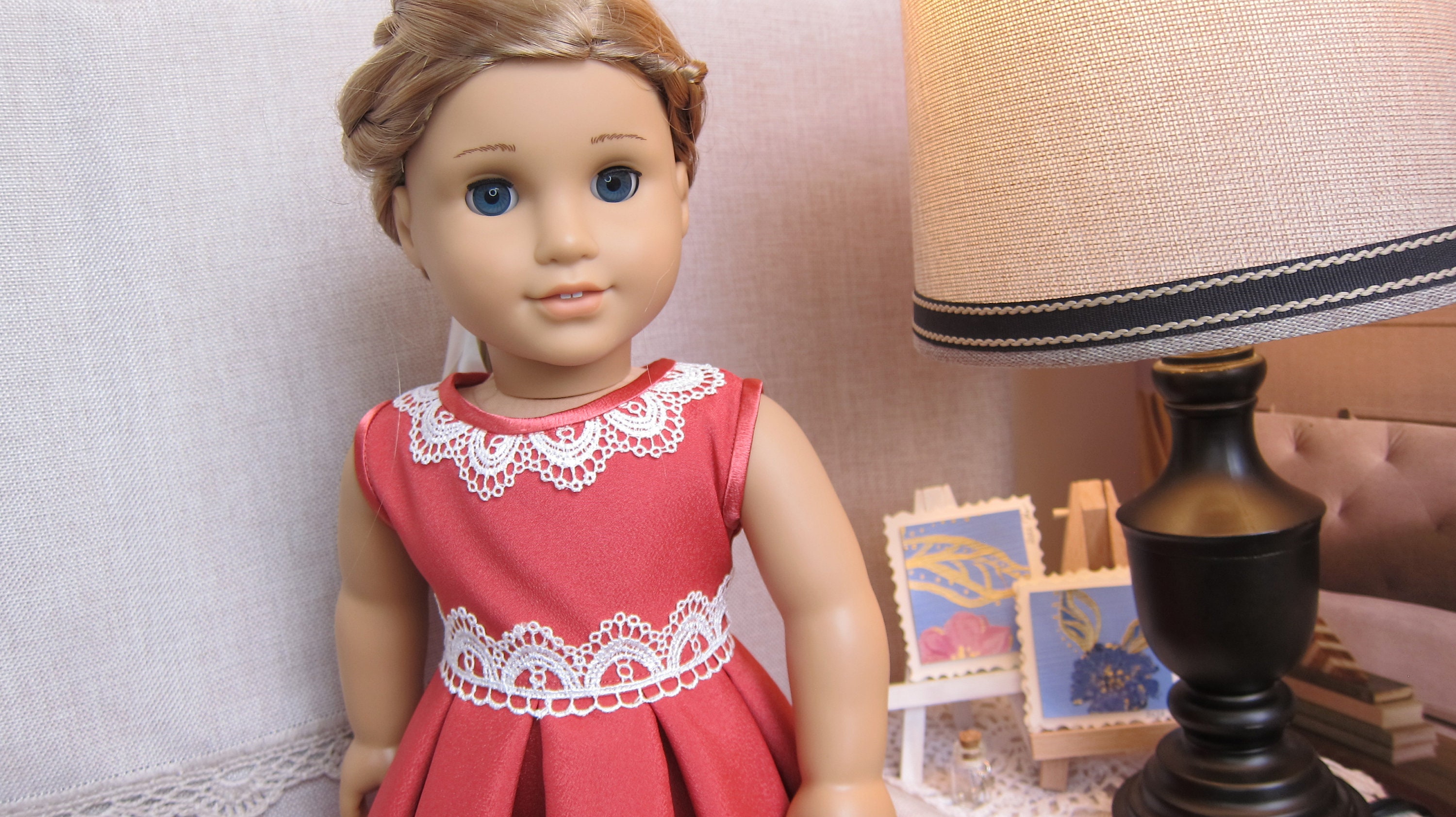 Doll Dress Like American Girl Doll Clothing. Crepe Satin Dress Etsy
