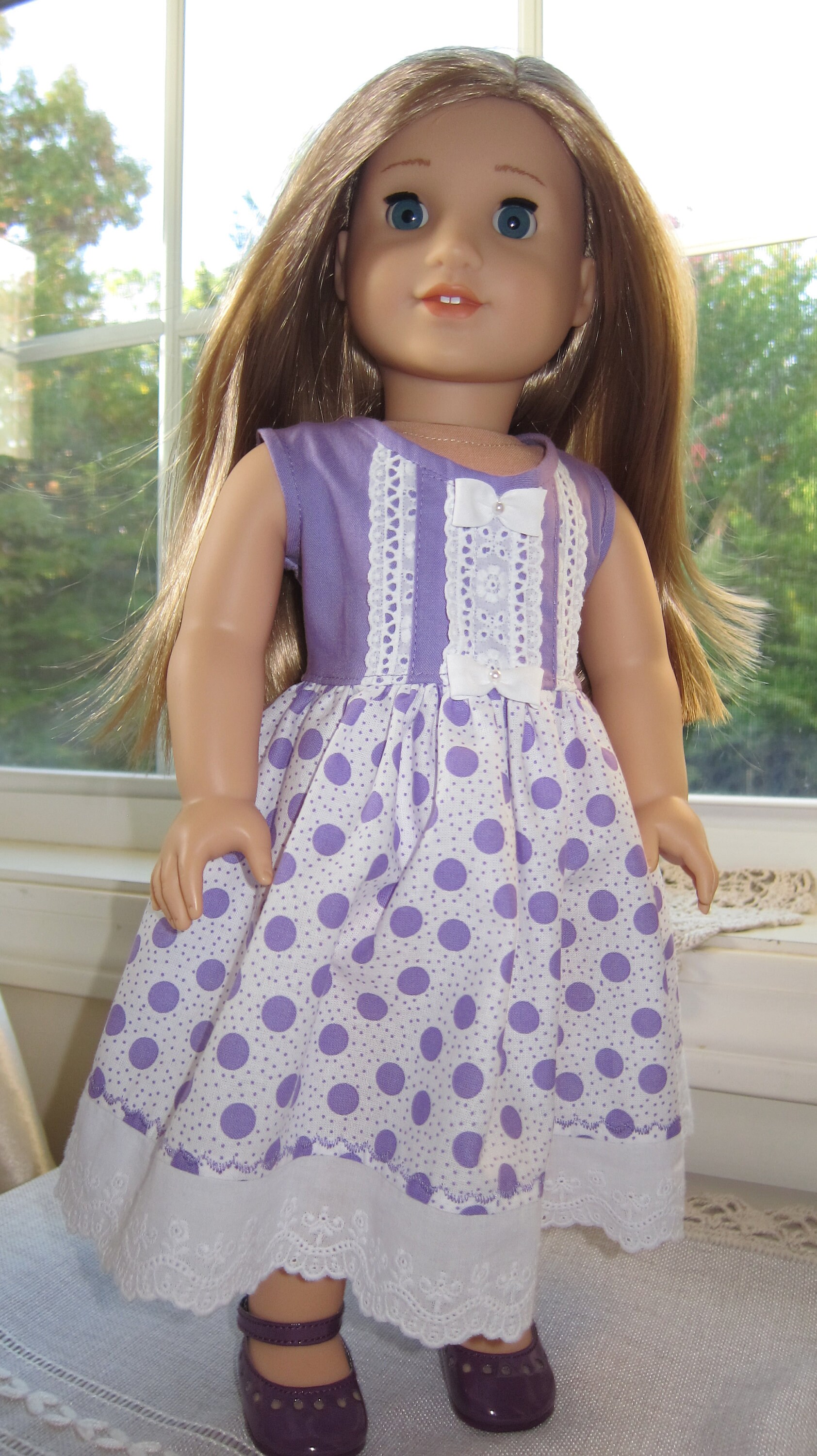 Purple Doll Dress for American Girl Doll. for Easter and Other Holidays. for 18 in Dolls. by Angels Dream Galleries Etsy