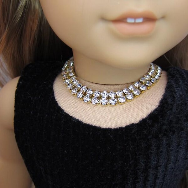 Rhinestone Doll Necklace: For 18 Inch Doll like American Girl Dolls