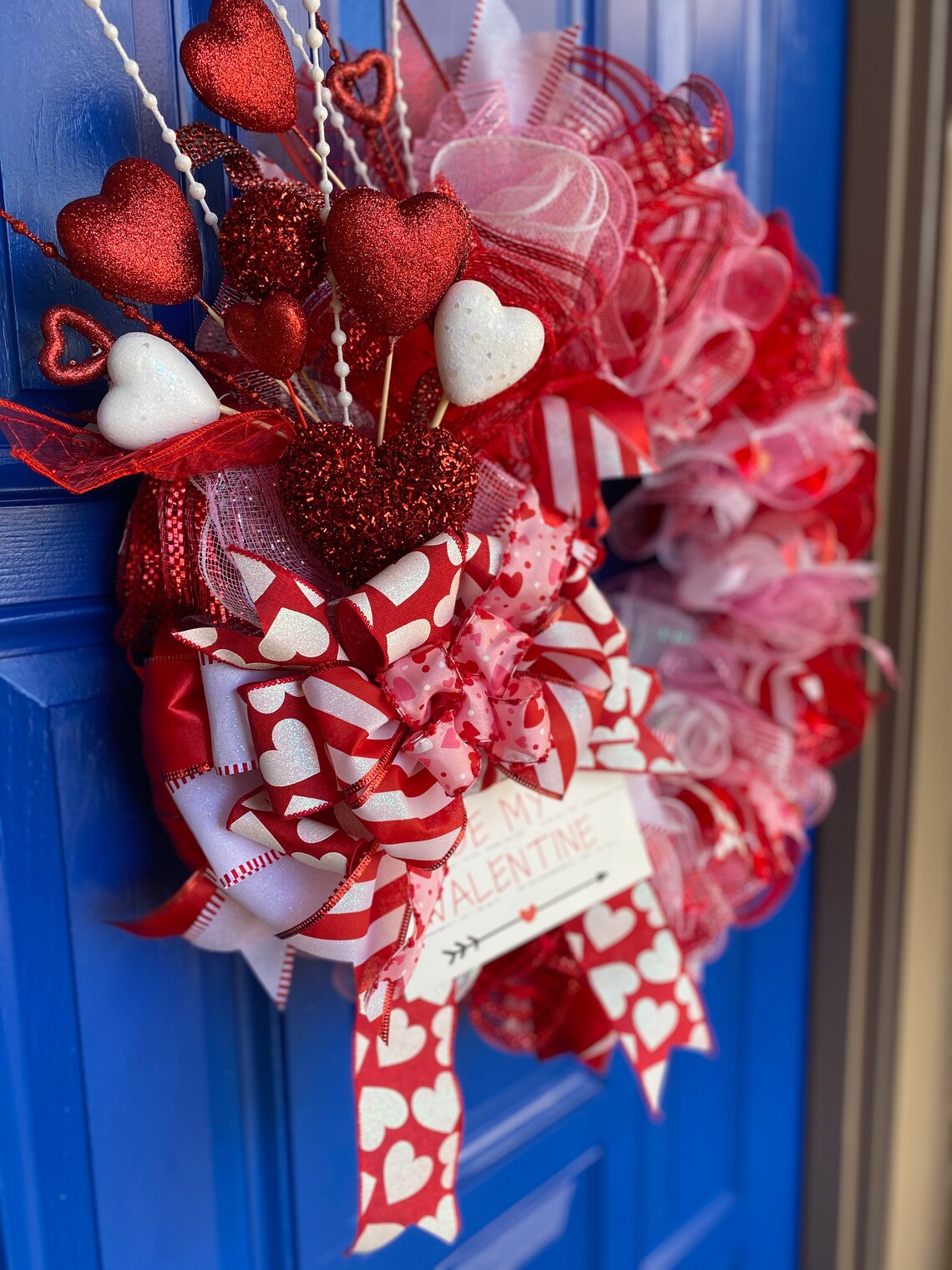 26 Valentines Day Wreath W/lights Etsy Australia