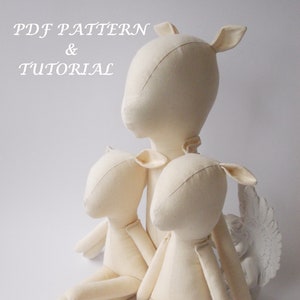 PDF Fawn sewing pattern and tutorial in three sizes for blank doll for crafting 21"-(53 cm)-12.5"-(32 cm)-10 "-(25 cm)-digital download Fawn