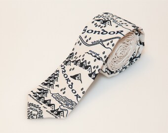 Mordor Map Lord of the Rings Necktie Gift Box LOTR Tie FREE SHIPPING