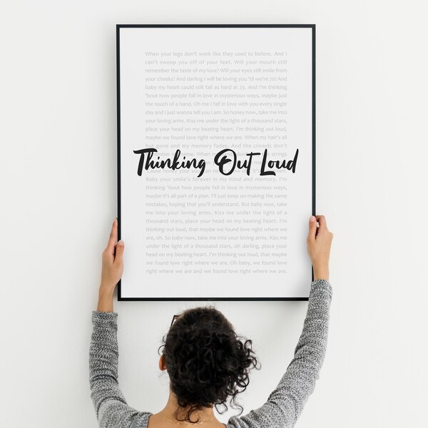 Thinking Out Loud - Etsy