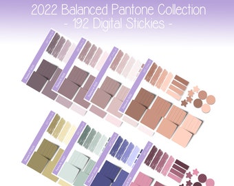 Good Notes Stickers Pack 192 Stickies 2022 Pantone Collection