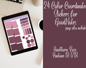 Rosafarbene Sticky Notes für digitale Notizen zum Anstecken von GoodNotes 24 Pack