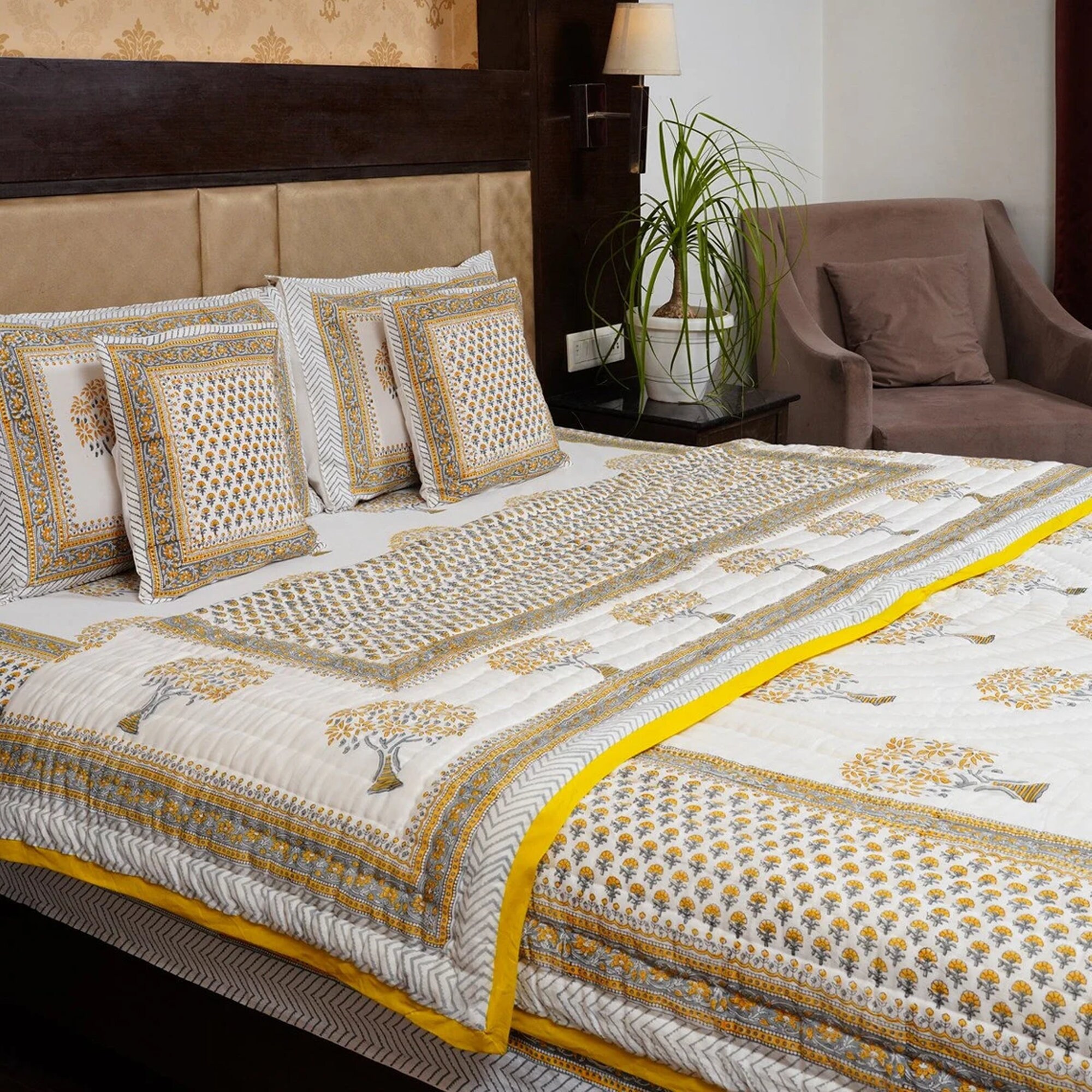 ANOKHI JAIPUR QUILT Bedding Set 1 Flat Bedsheet With Pillow Etsy