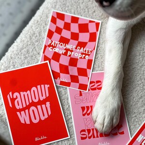 Lot de 4 Cartes - Affiches « amour éternel »