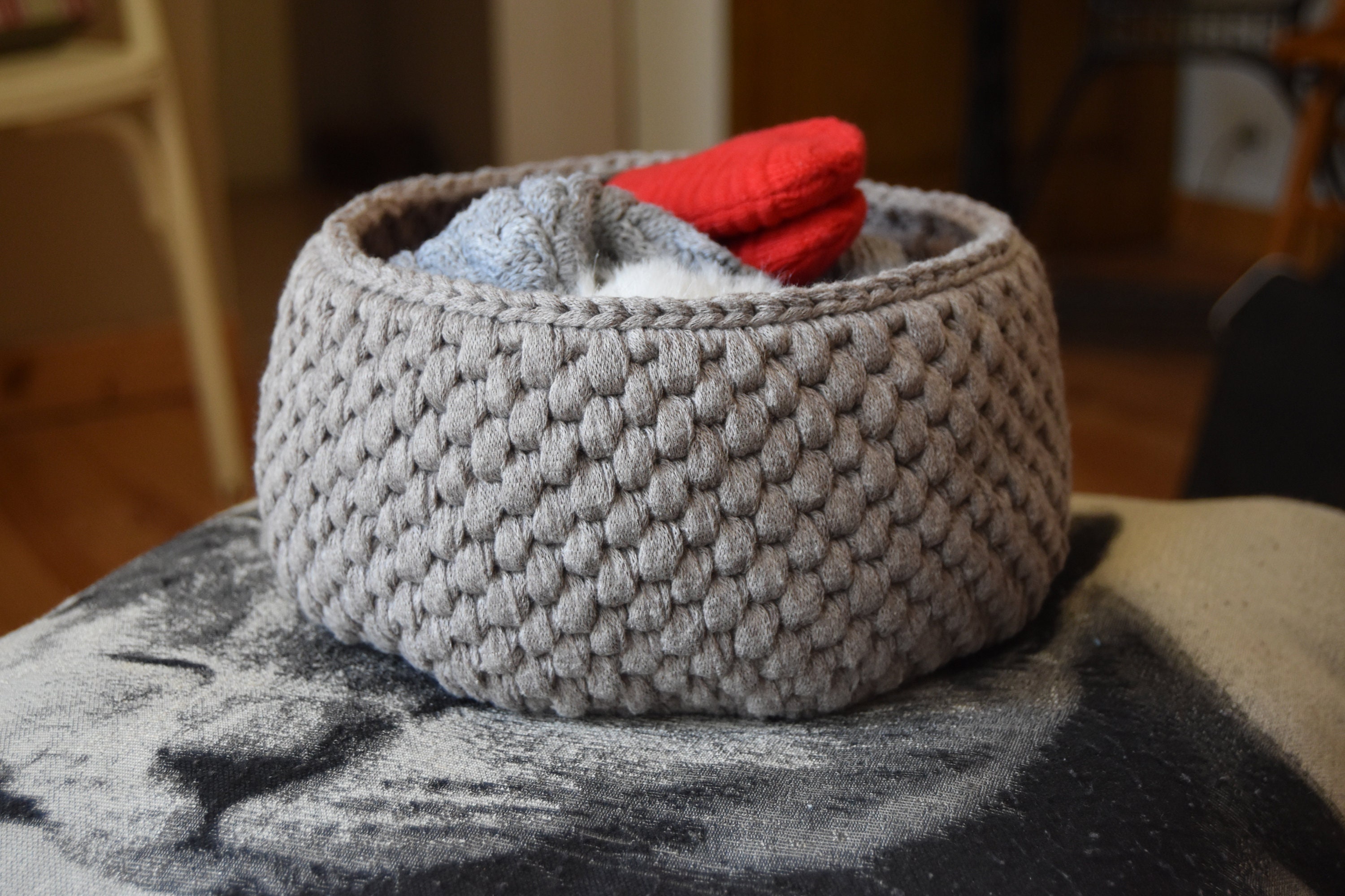 Grande Corbeille en Crochet-Panier