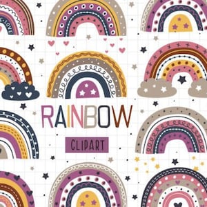 rainbow svg, rainbow bundle svg for cricut, rainbow layered files, Boho rainbow svg Files, cute rainbow svg