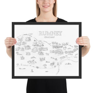 Rumney New Hampshire 16X20 Kletterposter gerahmt