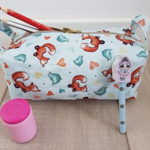 Astuccio box per scuola, asilo, pochette con cerniera, borsetta da viaggio, trousse, porta trucchi, porta colori