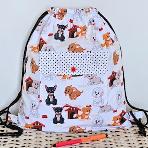 Customizable kindergarten backpack with pocket, school backpack, swimming bag, gym bag, gym bag, travel bag, sports bag