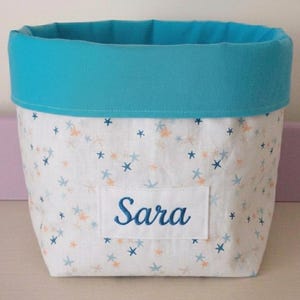 Cestino porta oggetti personalizzato, porta trucchi, borsa make up, cesto per cosmetici, organizer bagno, porta pannolini cameretta