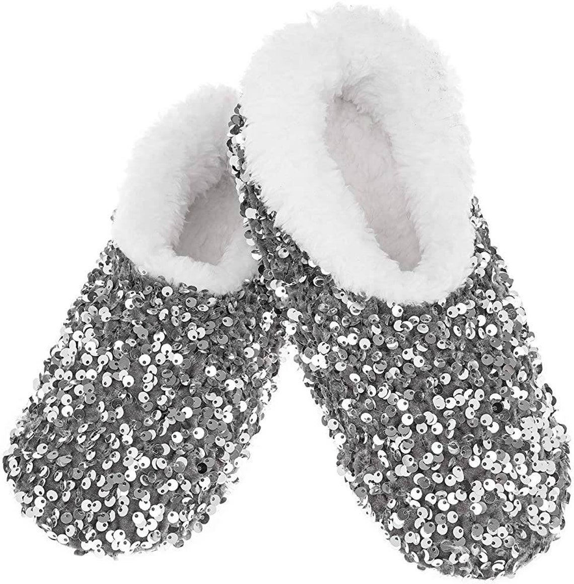 Ladies Sequin Slippers Snoozies Bling Sequins Super Soft Etsy