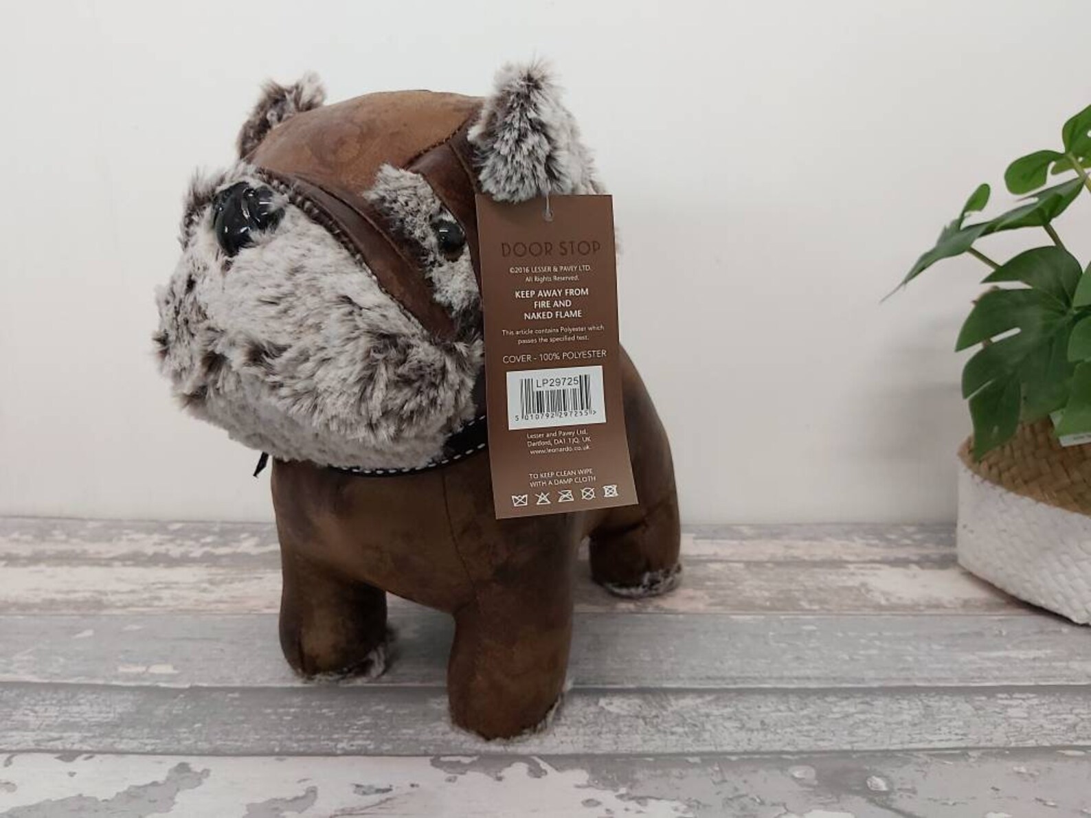 Pug Door Stop Faux Leather Dog Door Stop Heavy Animal Door Etsy