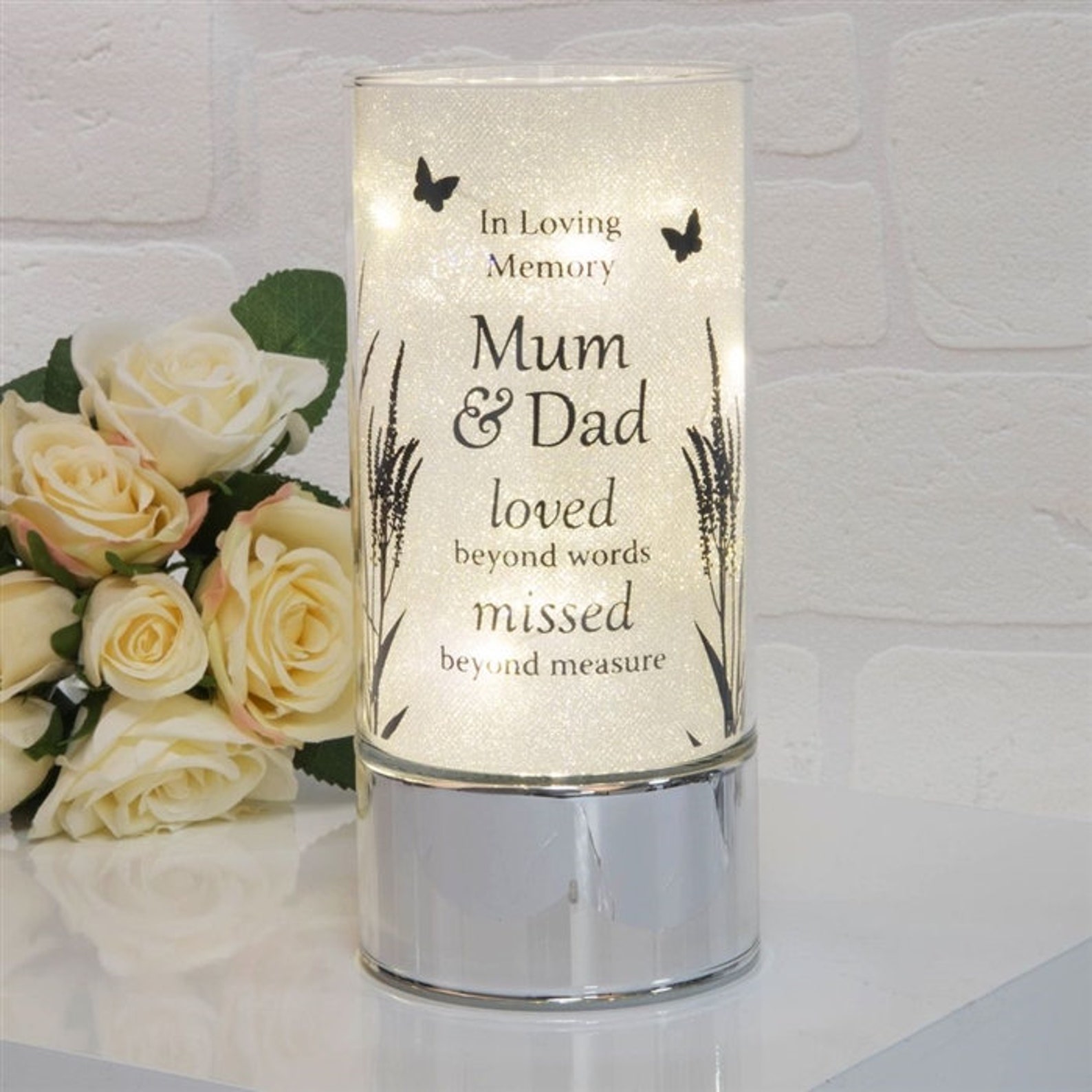 Memorial Mum and Dad LED Candle Light Loving Memory Mum and Etsy UK