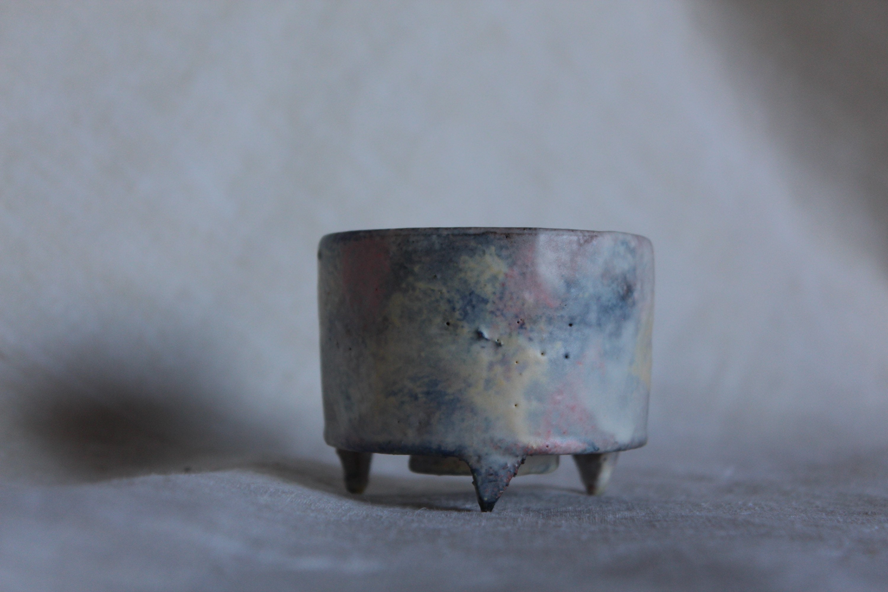 Incense Censor, Oneoff, Piece Unique, Footed Small Bowl, Objet With Feet,