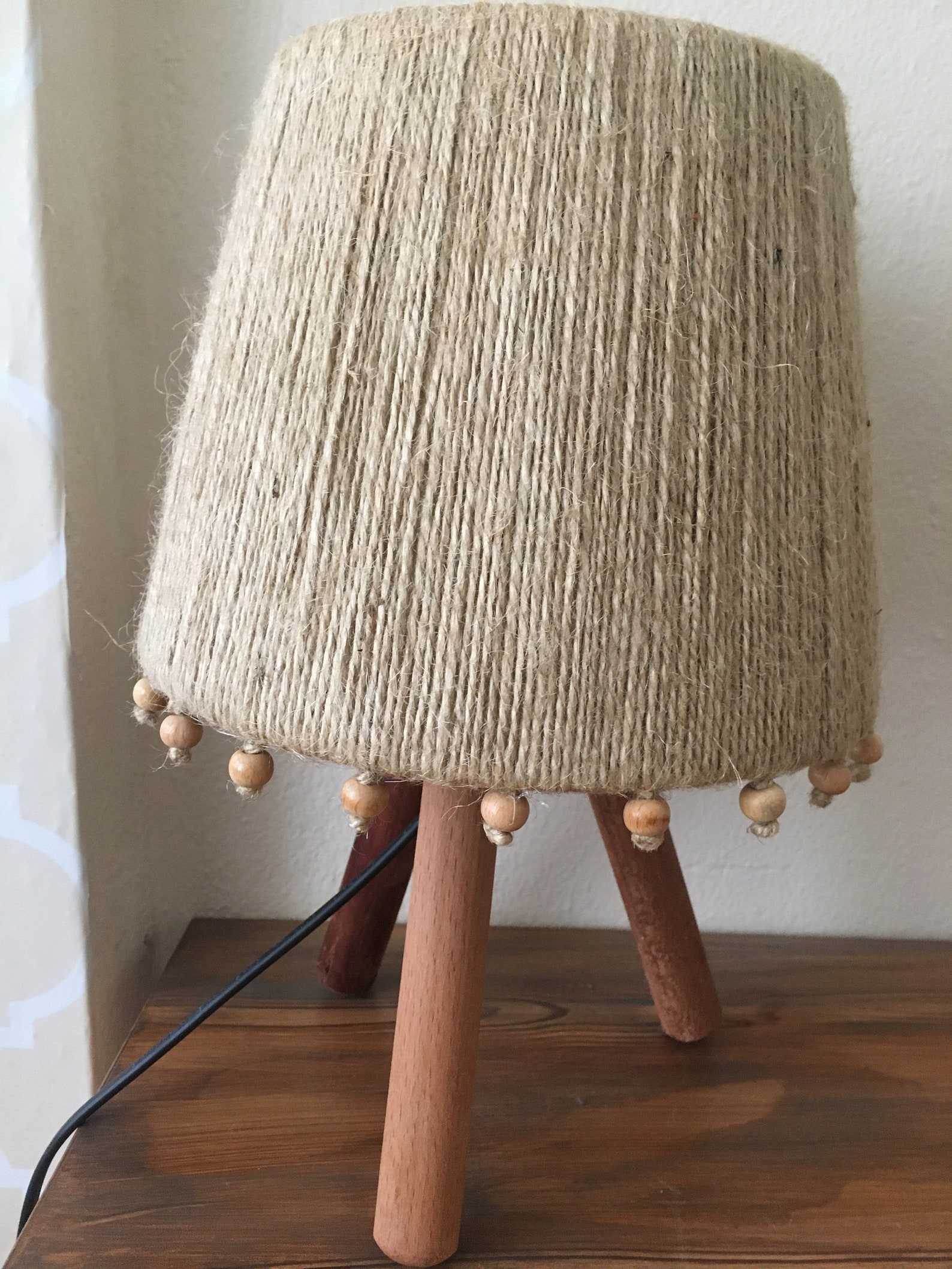 Hand Made Jute Lampshade Jute Lamp Jute Lampshade Jute Etsy