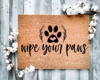 Door Mat, Funny Doormat, Wipe your paws, Housewarming Gift, Welcome Mat, Closing Gift, Wed Gift - 2205