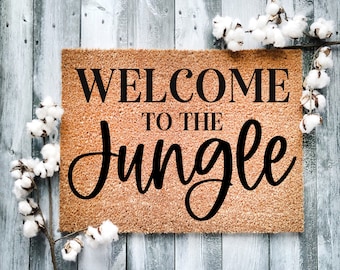 Door Mat, Funny Doormat, Welcome to the Jungle, Housewarming Gift, Welcome Mat, Closing Gift, Wed Gift - 2194