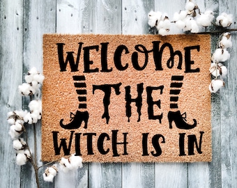 Funny Halloween Doormat: Welcome the Witch Is In